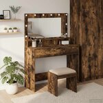 vidaXL Table de Toilette Chêne fumé 100 x 41 x 135 cm