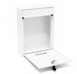 Boite aux lettres murale Courrier Blanc 21 5 x 9 x 32 cm