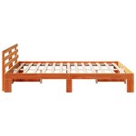 vidaXL Cadre de lit Marron 150 x 200 cm Bois de pin massif