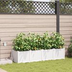 Jardinières vidaXL avec système d'irrigation 4 Pièces Blanc