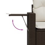 vidaXL Salon de jardin avec coussins 6 Pièces marron résine tressée