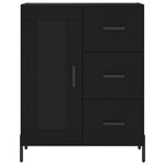 vidaXL Buffet noir 69 5x34x90 cm bois d'ingénierie