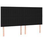 vidaXL Sommier à lattes de lit avec matelas Noir 160x200 cm Tissu