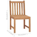 vidaXL Ensemble à manger de jardin 5 Pièces Bois de teck solide