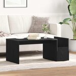 vidaXL Table basse Chêne noir 90 x 45 x 35 cm Bois d'ingénierie