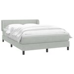 vidaXL Sommier à lattes de lit et matelas gris clair 140x210cm velours