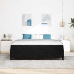 vidaXL Cadre de lit avec matelas Noir 180 x 200 cm tissu