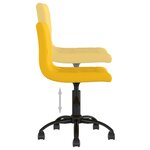 vidaXL Chaise pivotante de salle à manger Jaune moutarde Velours