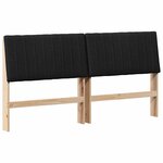 vidaXL Tête de lit capitonnée Noir 180 cm Pin massif