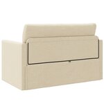 vidaXL Canapé-lit 2-en-1 Crème 124x71x78 cm Tissu