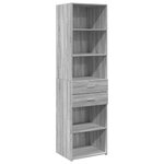 vidaXL Buffet haut sonoma gris 50x42 5x185 cm bois d'ingénierie