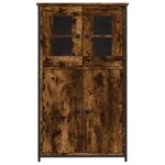 vidaXL Buffet haut chêne fumé 62x32x106 5 cm bois d'ingénierie