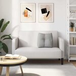 vidaXL Coussin de Dos Gris nuage 45 x 24 x 50 cm tissu