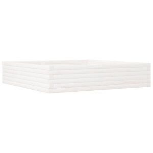 vidaXL Jardinière blanc 110x110x23 cm bois de pin massif