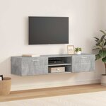 vidaXL Meuble TV Blanc brillant 150 x 39 x 30 cm Bois d'ingénierie