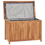 Vidaxl boîte de rangement de jardin 90x50x58 cm bois de teck solide