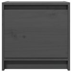 vidaXL Table de chevet Gris 40x30 5x40 cm Bois de pin massif