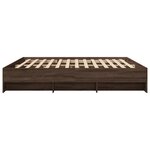 vidaXL Cadre de lit sans matelas chêne marron 200x200 cm