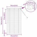 vidaXL Store de Fenêtre avec des rideaux Argent Aluminium