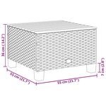 vidaXL Table de jardin beige 55x55x36 cm résine tressée et bois acacia