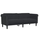 vidaXL Ensemble de canapés 3 Pièces noir velours