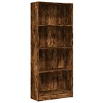 vidaXL Bibliothèque chêne fumé 60x24x143 cm bois d'ingénierie