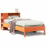vidaXL Lit bibliothèque sans matelas cire marron 75x190 cm pin massif
