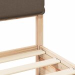 vidaXL Cadre de lit avec tête de lit rembourrée Taupe 90 x 200 cm
