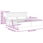 vidaXL Cadre de lit avec tête de lit Sonoma 200 x 200 cm Pin massif