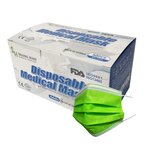 Lot de 50 Masques chirurgicaux Verts - Qualité médicale ISO 9001 & 13485