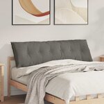 vidaXL Coussin de Dos Gris clair 160 x 50 cm Tissu en velours côtelé