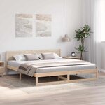 vidaXL Cadre de lit Marron 180 x 200 cm Bois de pin massif