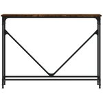 vidaXL Table console chêne fumé 102x22 5x75 cm bois d'ingénierie