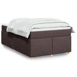 vidaXL Sommier à lattes de lit avec matelas Marron foncé 120x200 cm