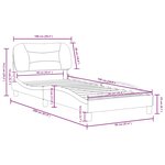 vidaXL Cadre de lit sans matelas Hvar crème 90x190 cm tissu