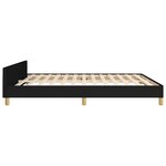 vidaXL Cadre de lit sans matelas noir tissu