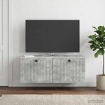 vidaXL Meuble TV mural Gris béton 78 5 x 31 x 30 cm Bois d'ingénierie
