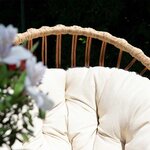 Fauteuil de jardin en osier CLER beige