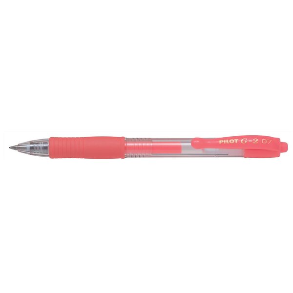 Stylo roller encre gel g2-07 pointe moyenne néon rouge pilot