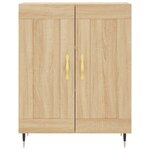 vidaXL Buffet haut Chêne sonoma 69 5x34x180 cm Bois d'ingénierie