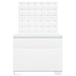vidaXL Sommier à lattes de lit avec matelas Blanc 100x200cm Similicuir