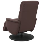vidaXL Fauteuil inclinable de massage repose-pieds marron similicuir