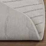 vidaXL Tapis de surface Rond HUARTE Crème Ø 200 CM Polyester