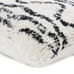 Coussin berbere Ethno - 40 x 60 cm - Beige naturel et noir