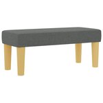 vidaXL Lit à ressorts avec matelas Gris foncé 90 x 190 cm tissu