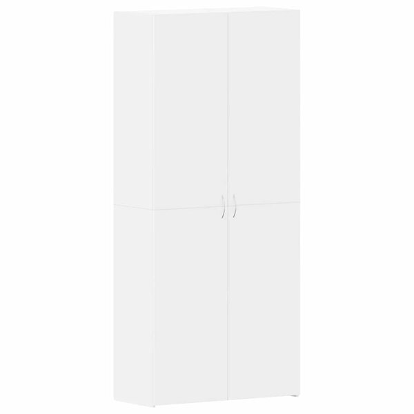 vidaXL Cabinet à chaussures Blanc 80 x 35.5 x 180 cm Bois d'ingénierie