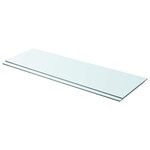 vidaXL Panneaux d'étagère 2 Pièces Verre Transparent 90 x 30 cm