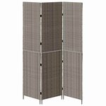 vidaXL Paravent Pliant Manuel Gris 147 x 180 cm polyrotin