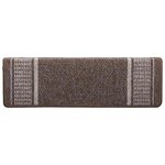 vidaXL Tapis d'escalier auto-adhésifs 15 Pièces Marron 65 x 21 x 4 cm