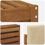 vidaXL Ensembles de canapés 8 pc Naturel et Beige Bois d'Acacia Massif